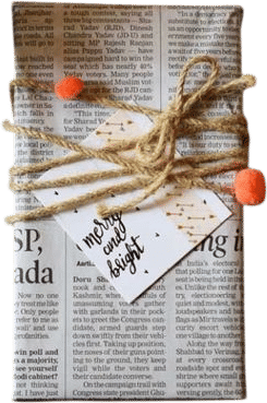 newspaper gift wrapping
