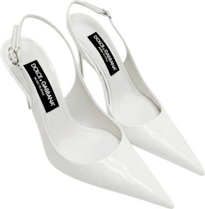 White Patent Leather Pumps
