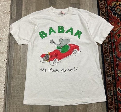 VTG Babar The Little Elephant T Shirt (Fruit of the Loom)
