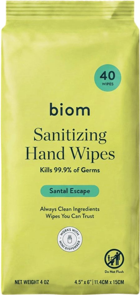Biom Mini Hand Sanitizing Wipes