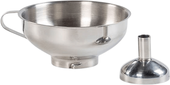 Stainless steel funnel with removable spout (and Lehman's, where you can find just about everything)
