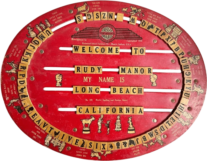 1940s Cressco Spelling & Math Board