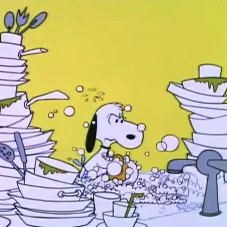 Leaving dishes till tomorrow