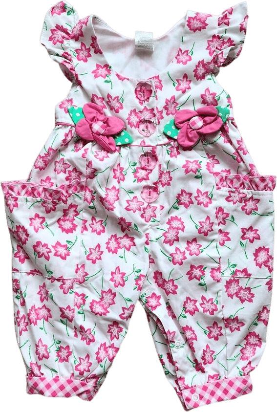 Vintage Floral Baby Romper, Big Flower Patches (6-9m) - Etsy
