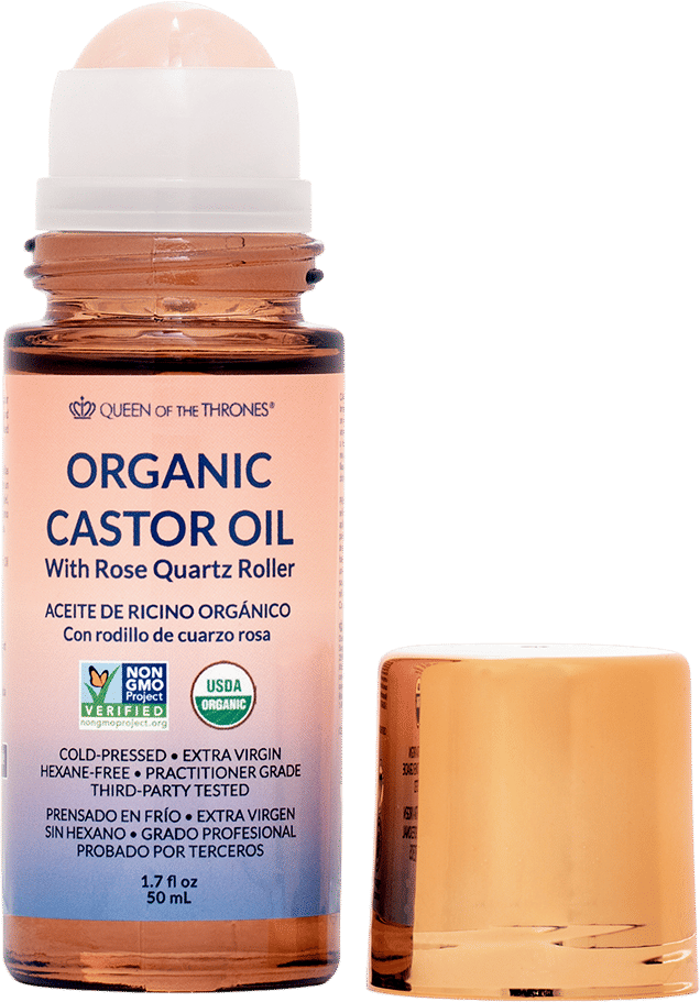 Queen of the Thrones Castor Oil Rose Quartz Roll-On