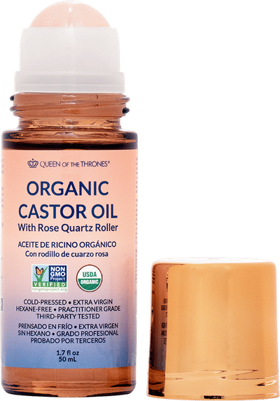 Castor Oil Rose Quartz Roll-On