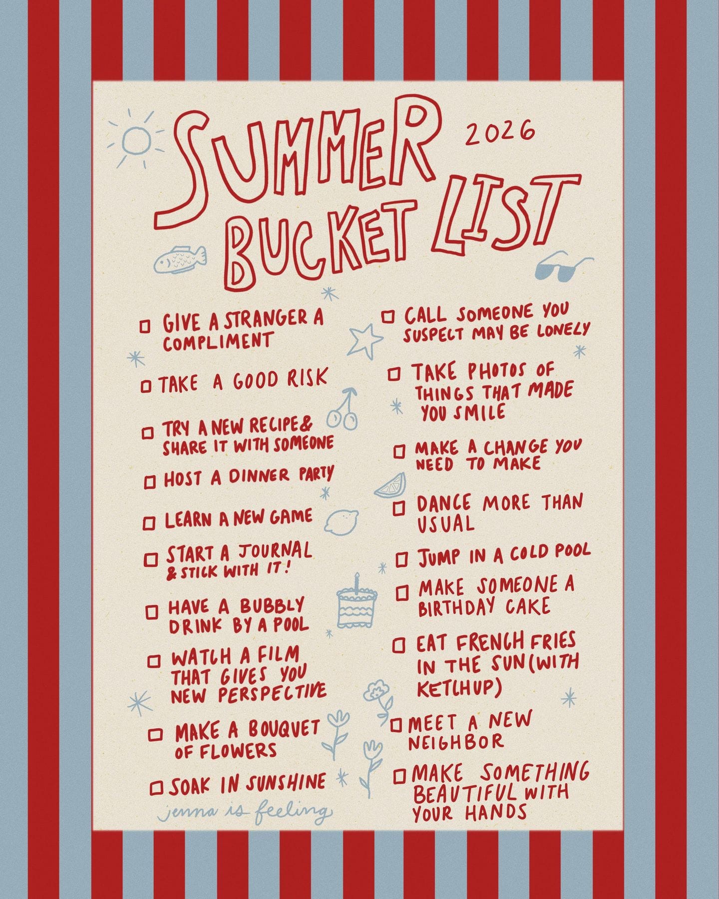 Summer Bucket List