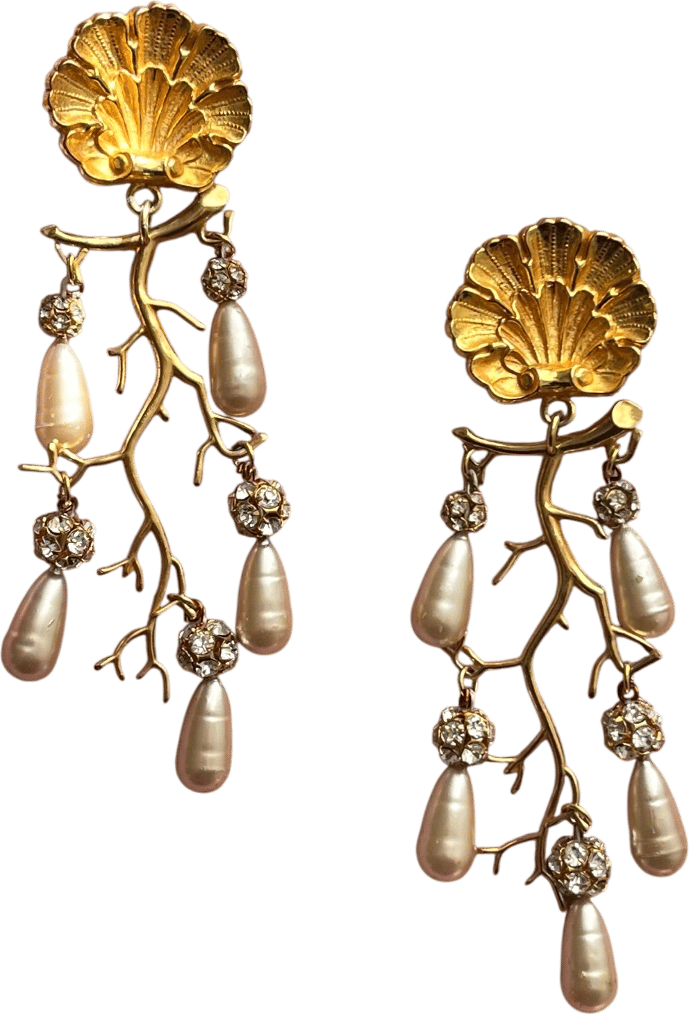 Vintage Philippe Ferrandis Long Drop Nautical Earrings