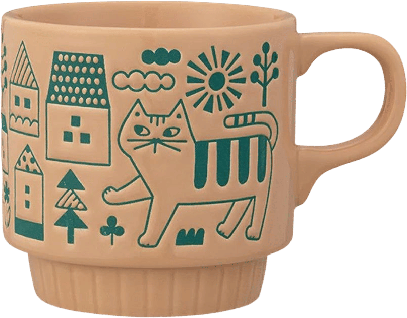 Walking Cat Mug - Stackable