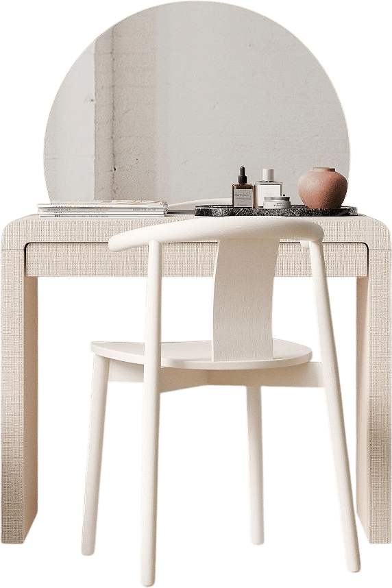 Solstice Painted Raffia Vanity