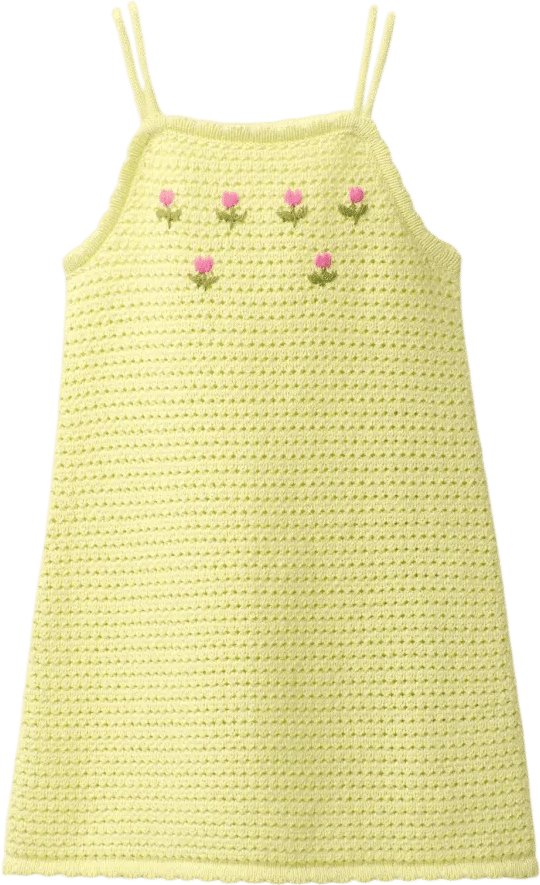 Zara Embroidered Floral Knit Dress
