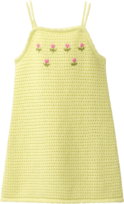 Embroidered Floral Knit Dress