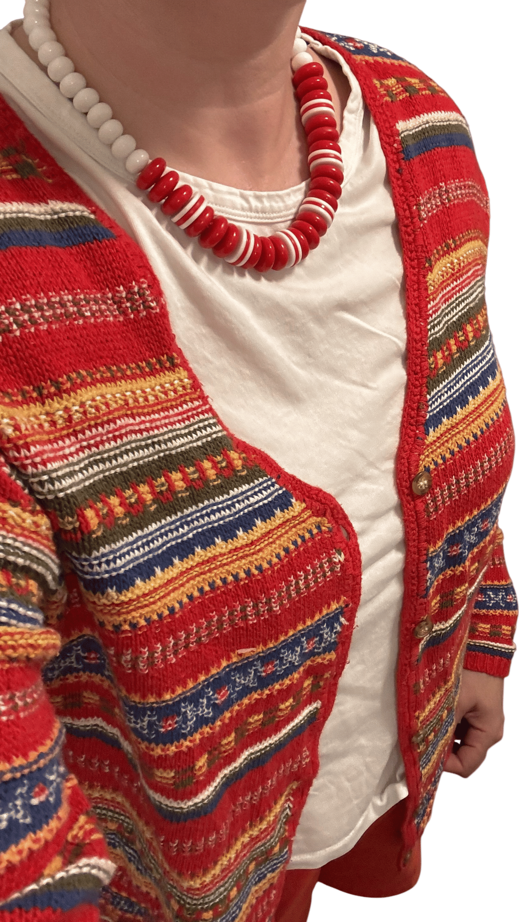 Vintage Eddie Bauer Multicolored Knit Cardigan