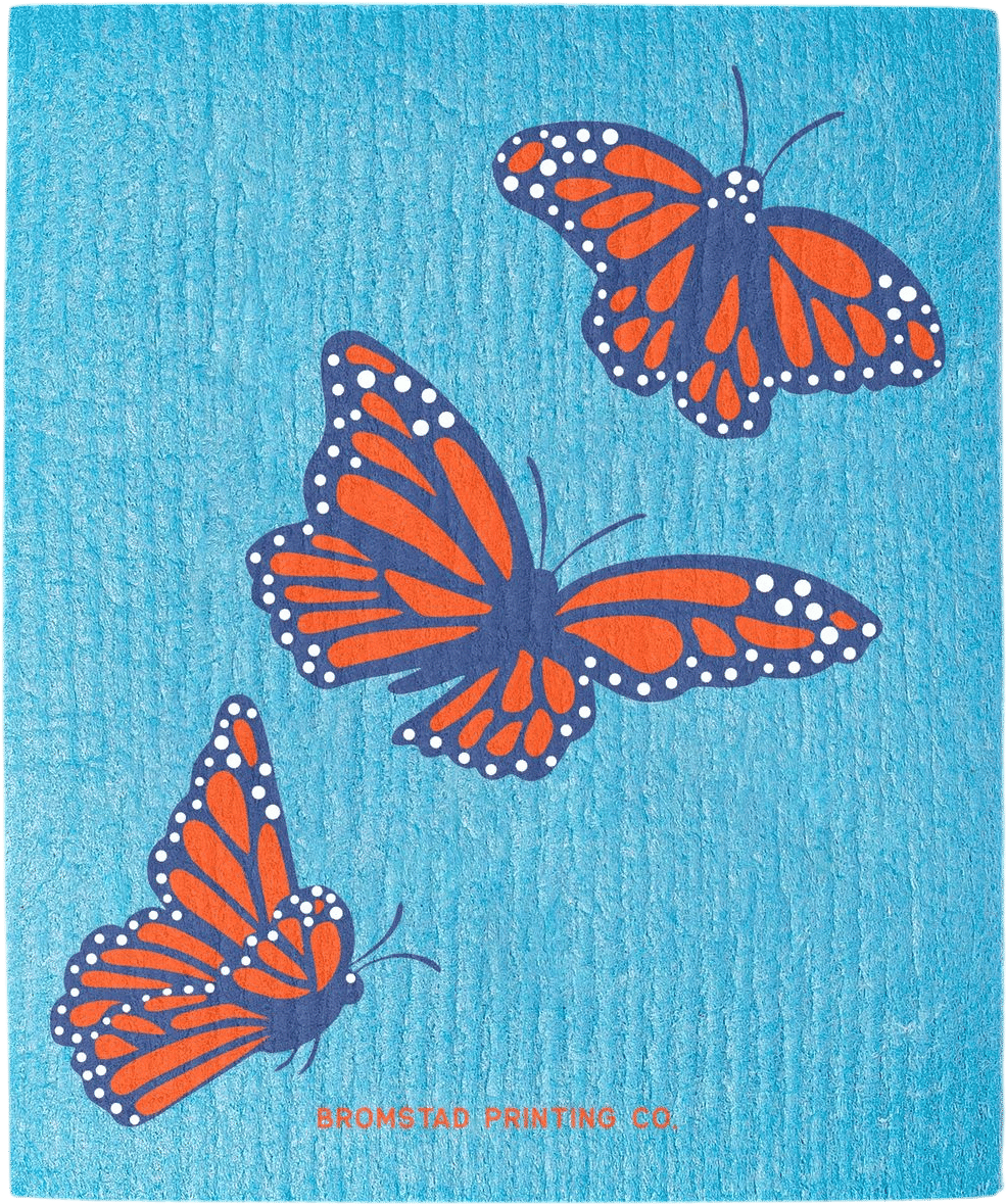 Butterflies Swedish Dishcloth (Bromstad Printing Co.)