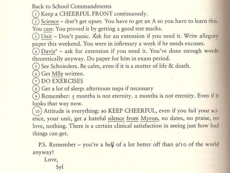 Back to School Commandments