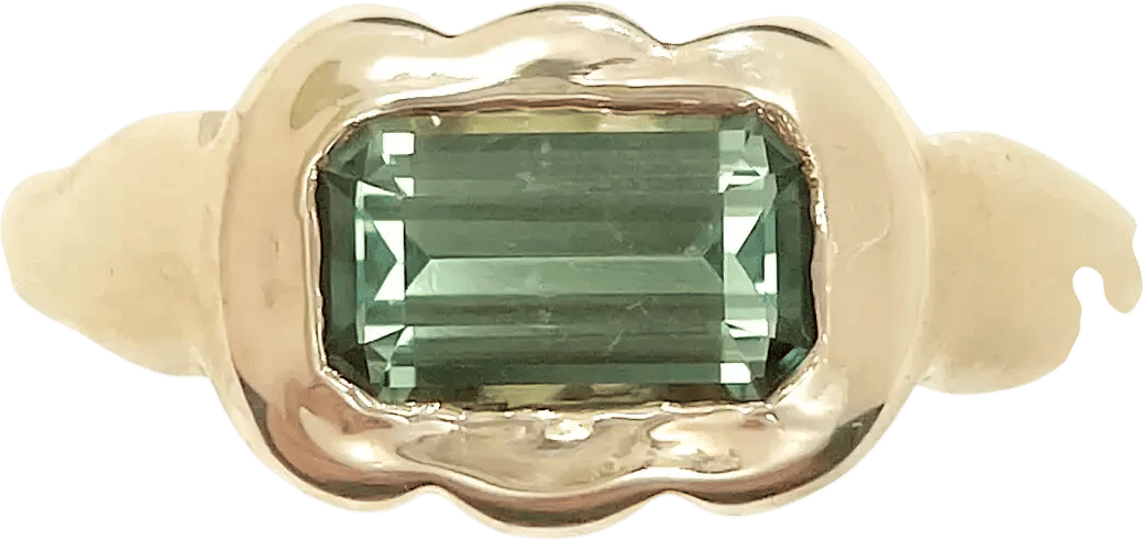 Paula Elaine Barnett Sapphire Scallop Ring