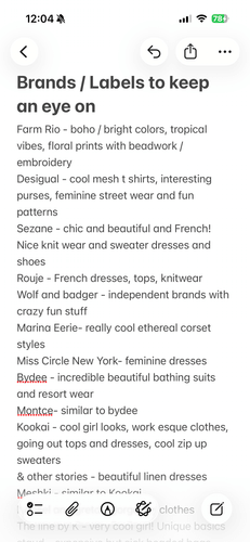 shopaholic’s brandlist