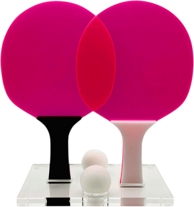 Perfect Pink Acrylic Ping Pong Set
