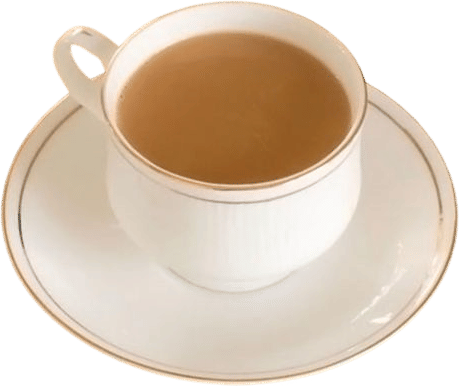 English breakfast tea with honey & milk