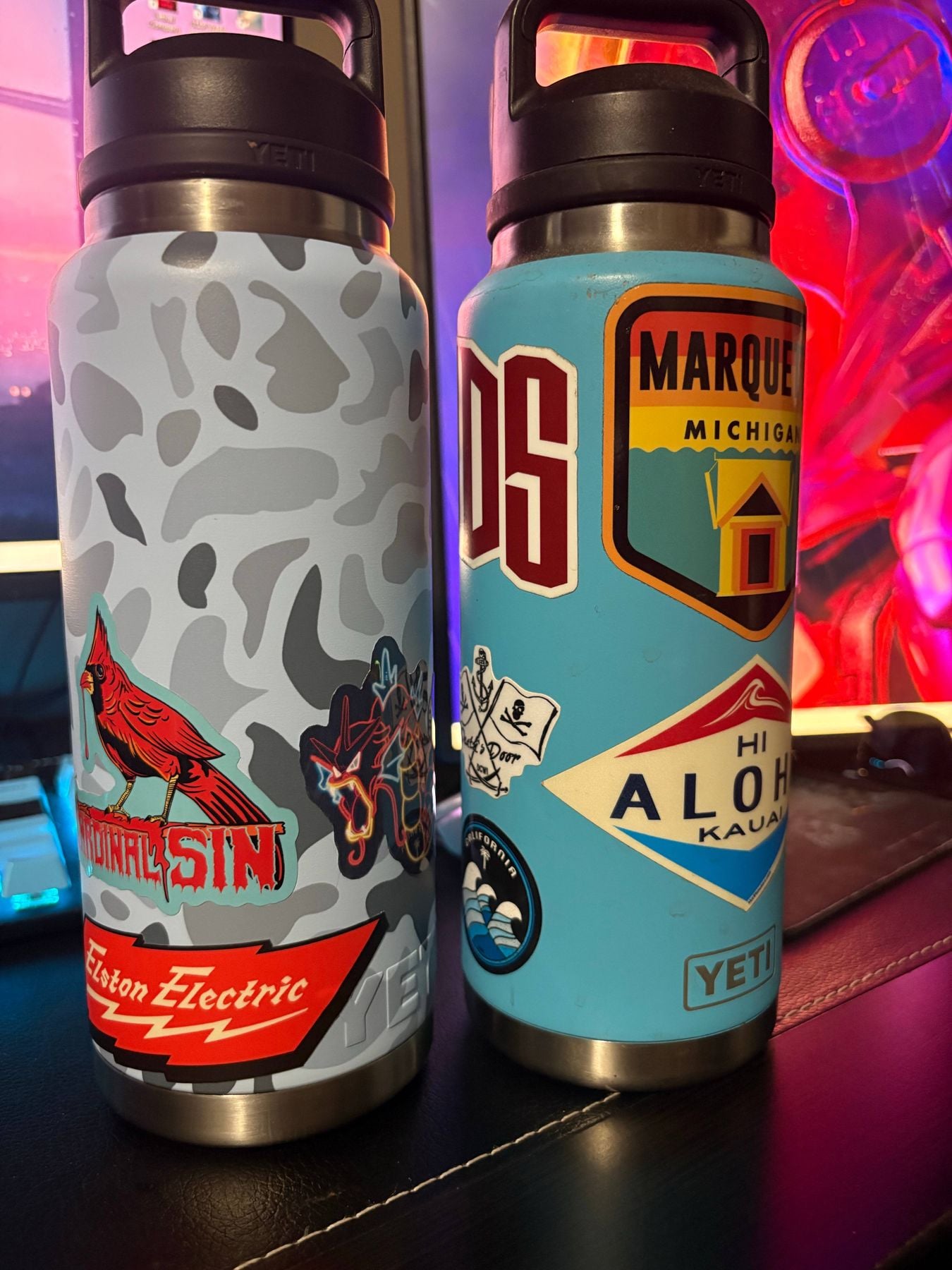Putting stickers on everything