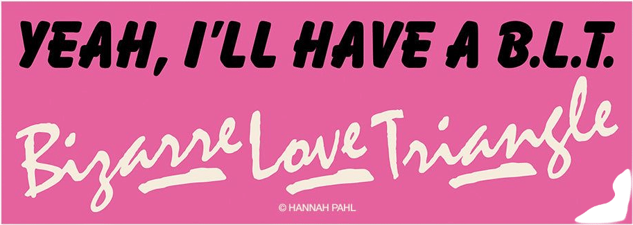 Bizarre Love Triangle Bumper Sticker