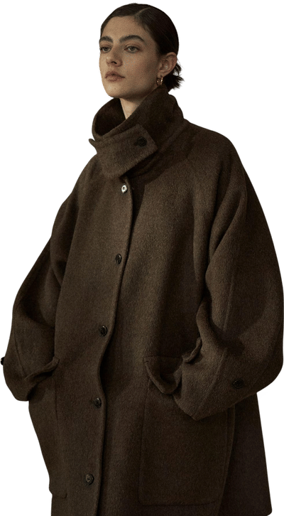 Nimbus Double-Faced Raglan Wool Coat