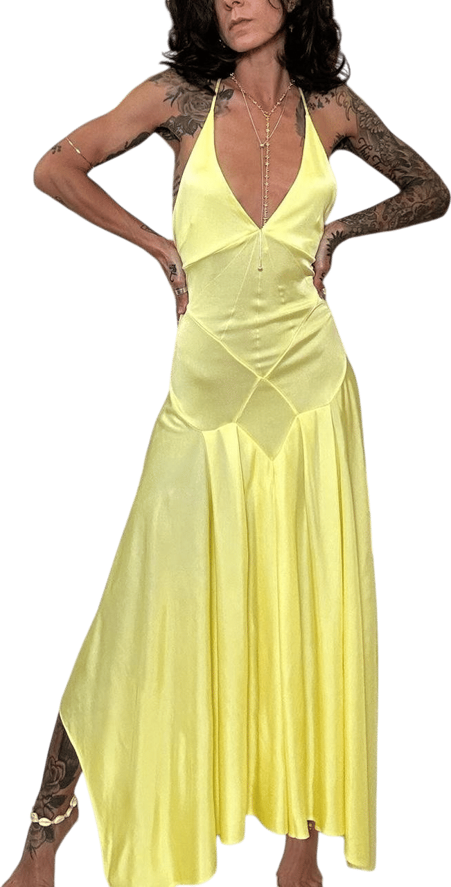 Moda International Women's Yellow Dress