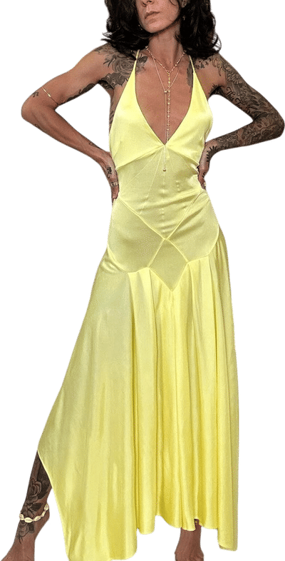 Moda International Women's Yellow Dress