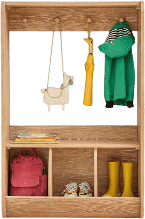 backpack hook & cubby shelf