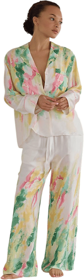 Lyrebird Silky Oversized Pajama Shirt