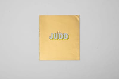 Donald Judd Van Abbemuseum 1970 Exhibition Poster
