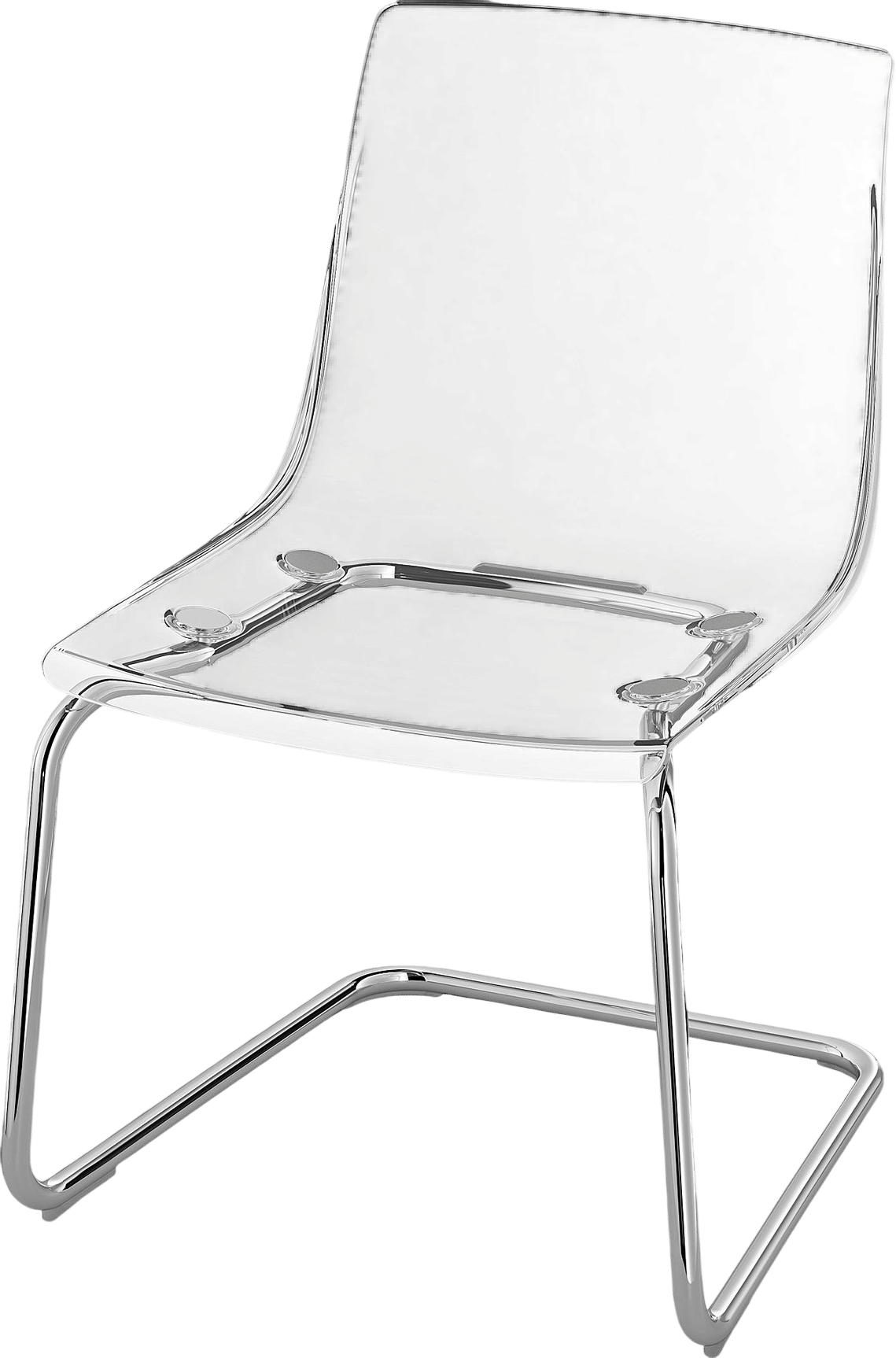 TOBIAS Chair, transparent/chrome-plated