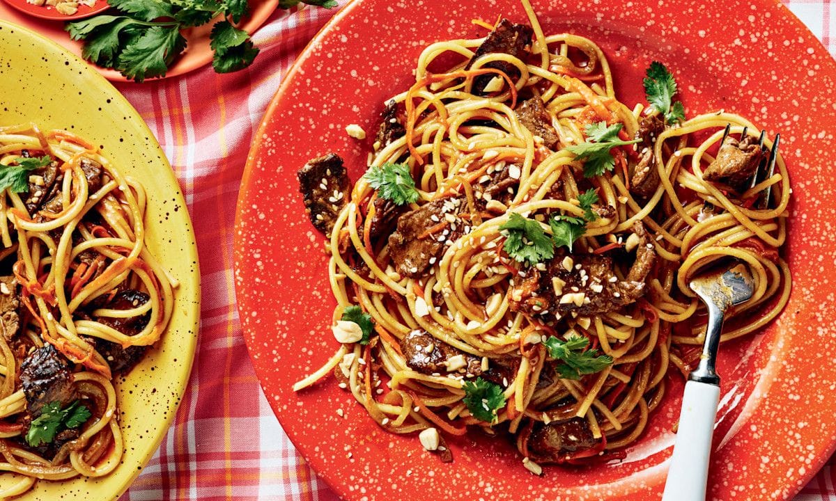 Saucy Sesame Beef Noodles