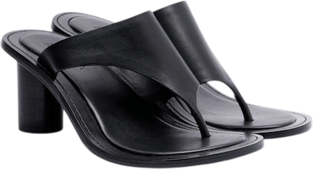 Hardie Leather Thong Sandals (Black)