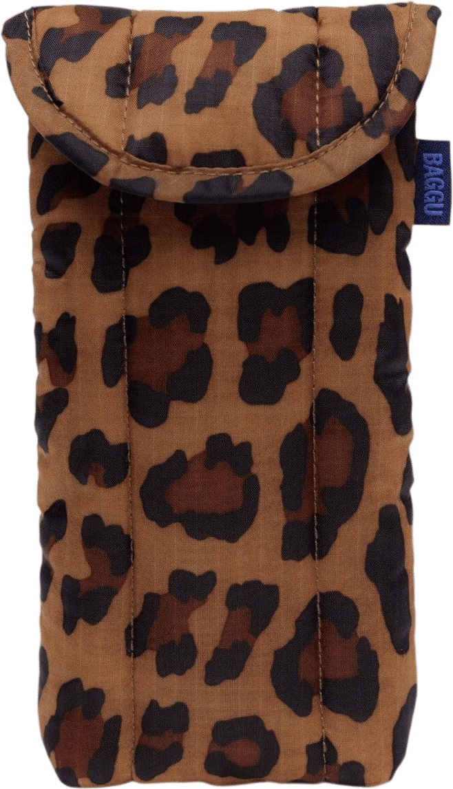 Baggu Puffy Glasses Sleeve Leopard
