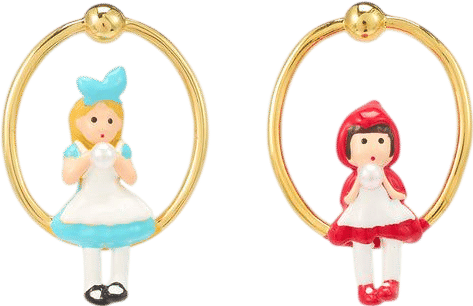 Alice and Little Red Riding Hood Earrings