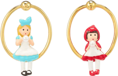 Alice and Little Red Riding Hood Earrings