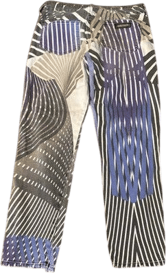 VTG 90s Roberto Cavalli /Ittierre AOP Psychedelic Illusion Stripe Jeans Size 28 | eBay