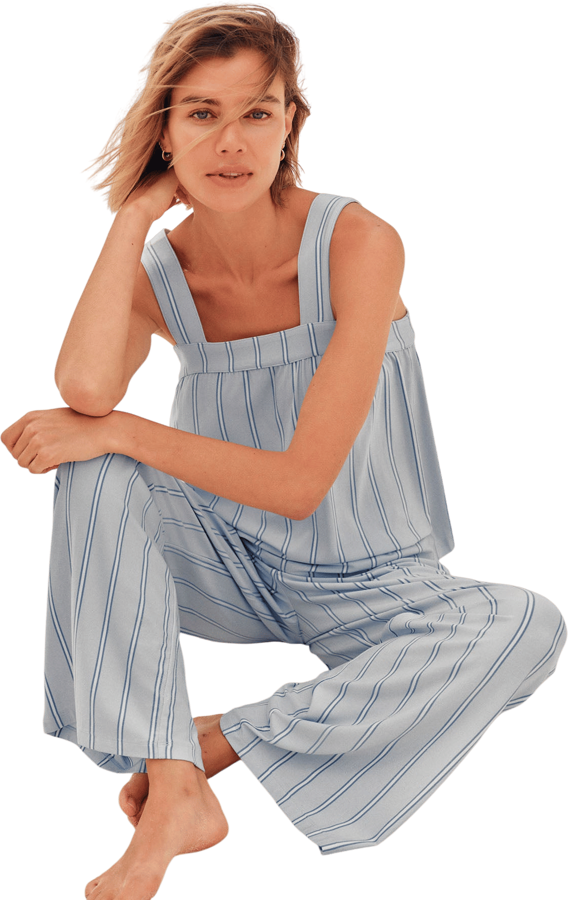LAKE Daydream Pants Set in Fog Beacon Stripe