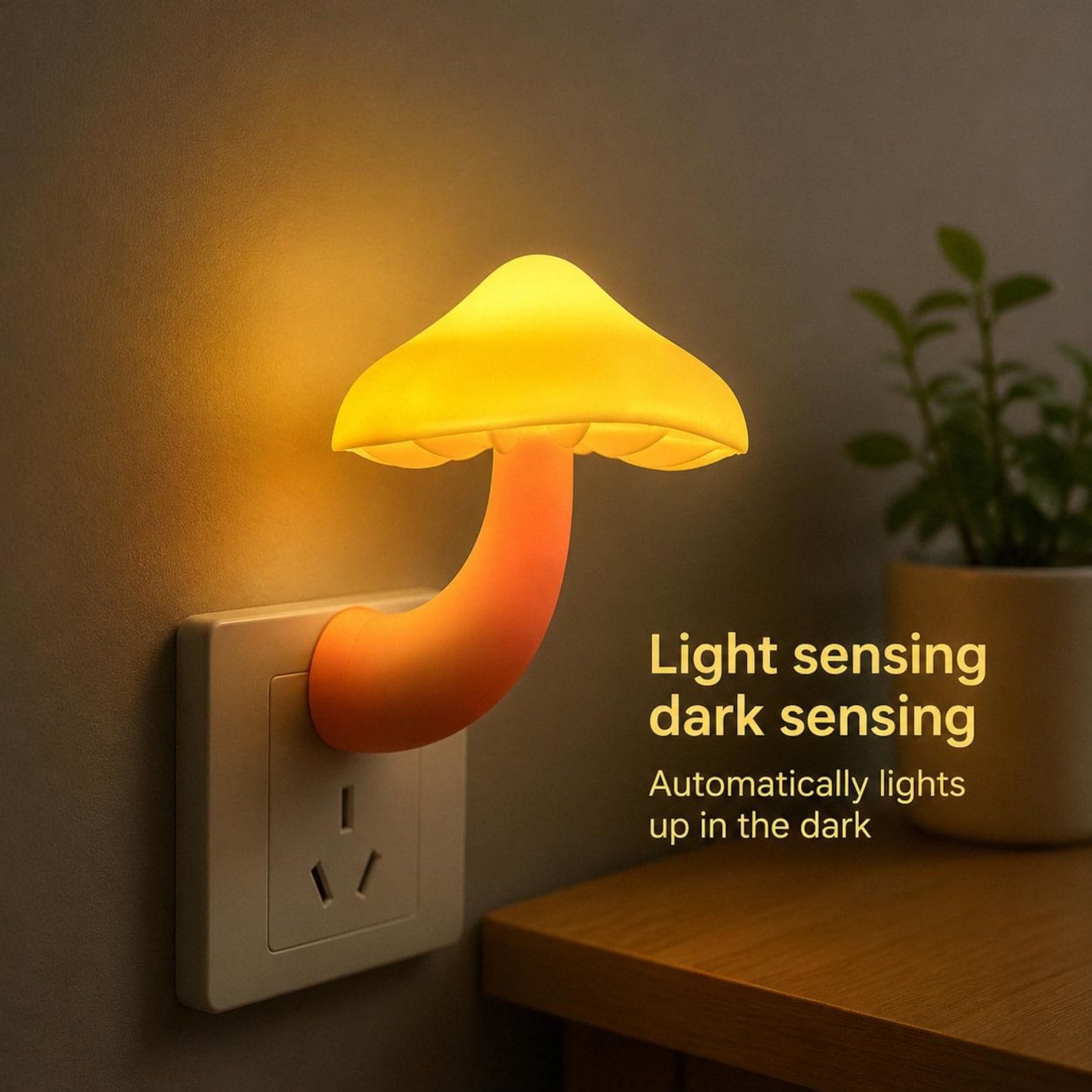 Mushroom Night Light with Sensor