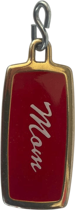 Vintage Metal Mom Keychain