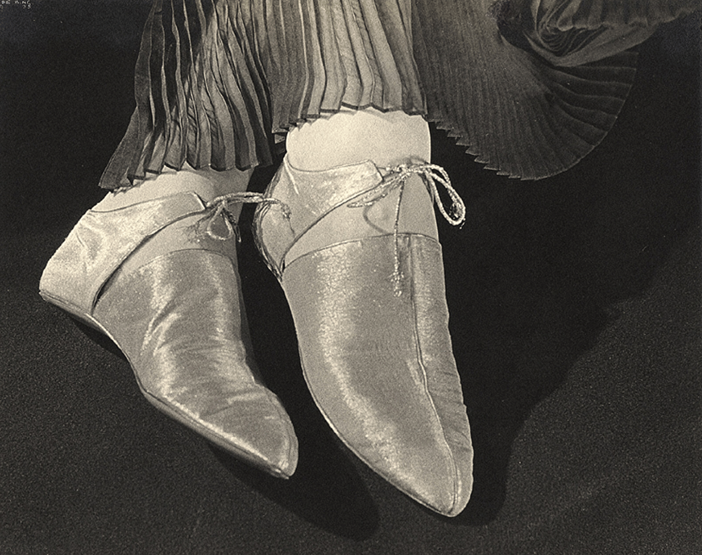 Gold Lame Evening Shoes by Ilse Bing