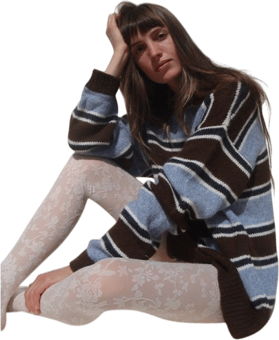 Sienna Striped Crew - Skylight Stripe