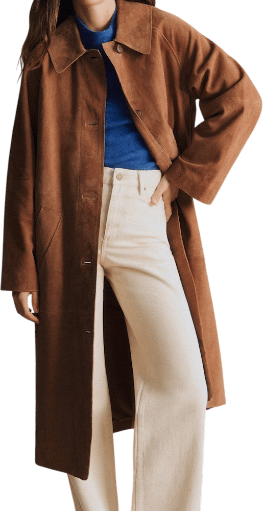 Clyde Coat - Camel Suede