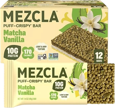 Mezcla Matcha Vanilla Puff Crispy Bar