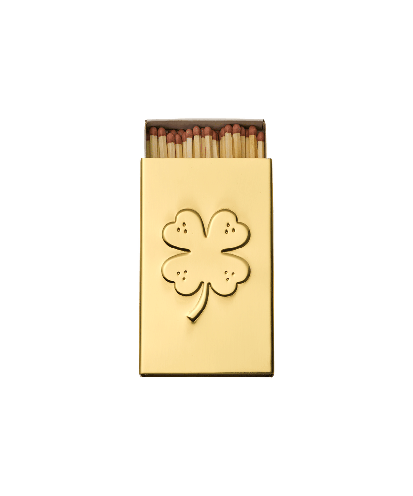 Clover Matchbox Sleeve, Brass