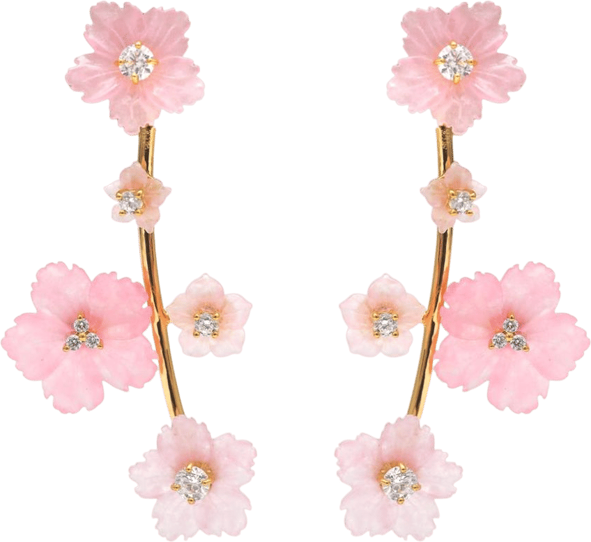 Carved Hanami Earrings - Etsy