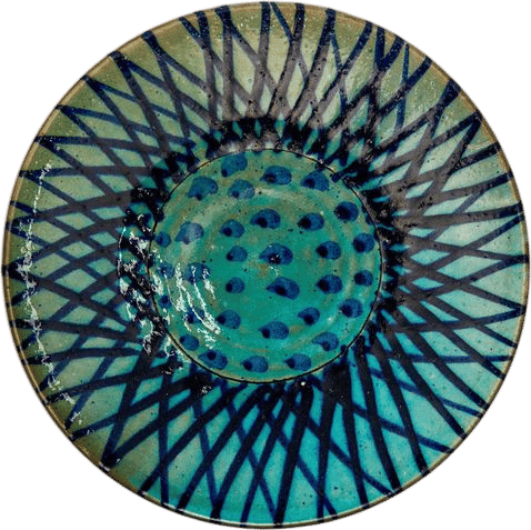 Esna Hand-Painted Ceramic Salad / Dessert Plates – 8in/20cm (Set of 4)