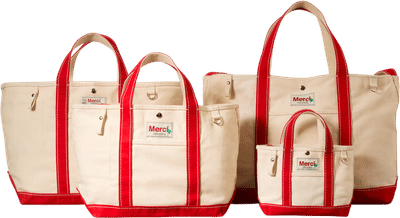 Canvas Candide Shopping Bag - Red