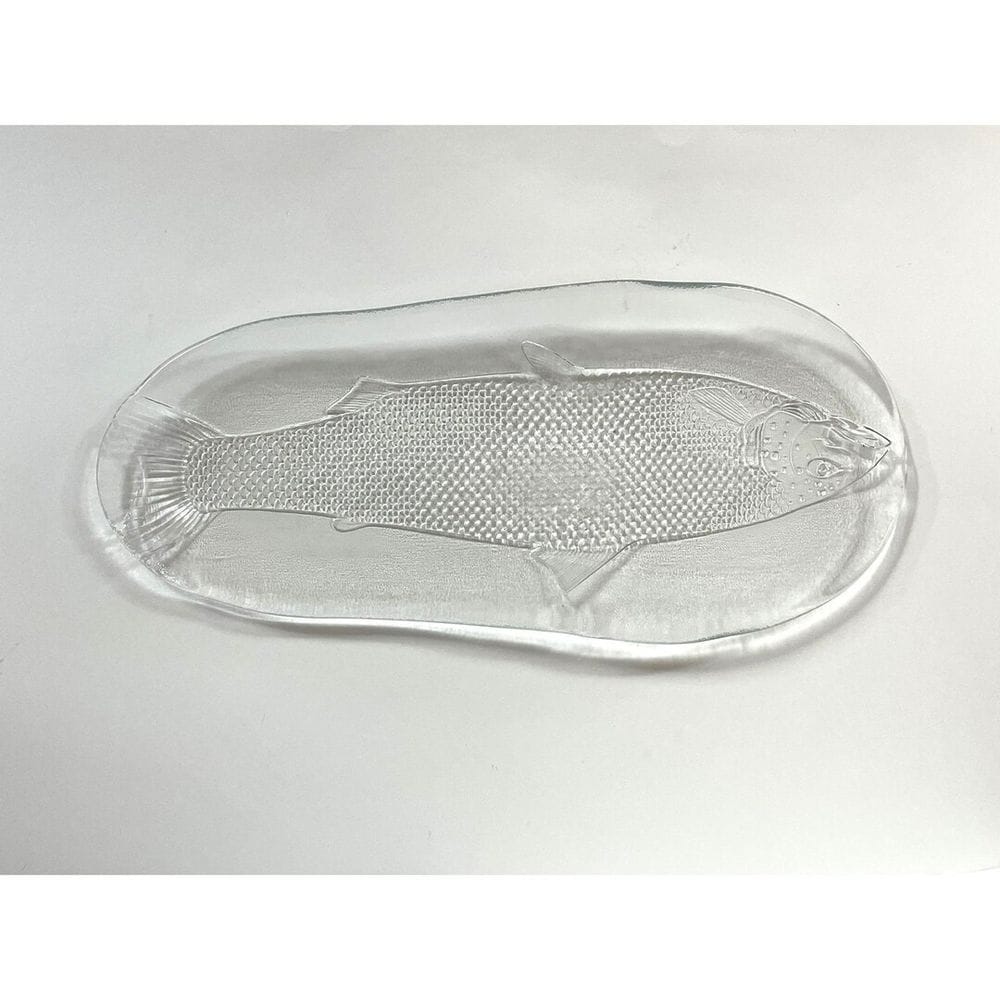 Vintage Kosta Boda Clear Glass Fish Serving Platter Textured Embossed Tray 18" - Etsy